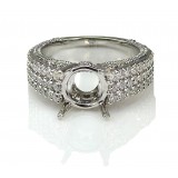 1.84 Cts. Full Cut Round Shape Diamond Engagement Ring